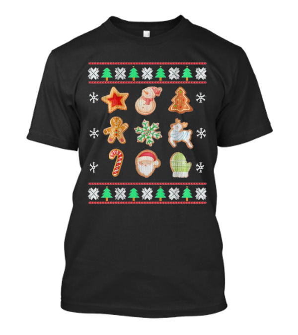 Christmas Cookies Gingerbread Snowflakes Santa Holiday T-Shirt