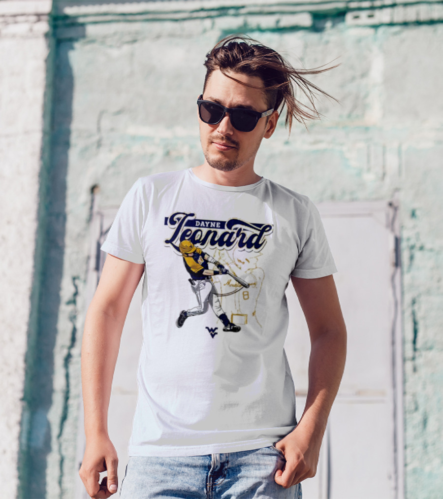 Dayne Leonard West Virginia University Baseball Player T-Shirt