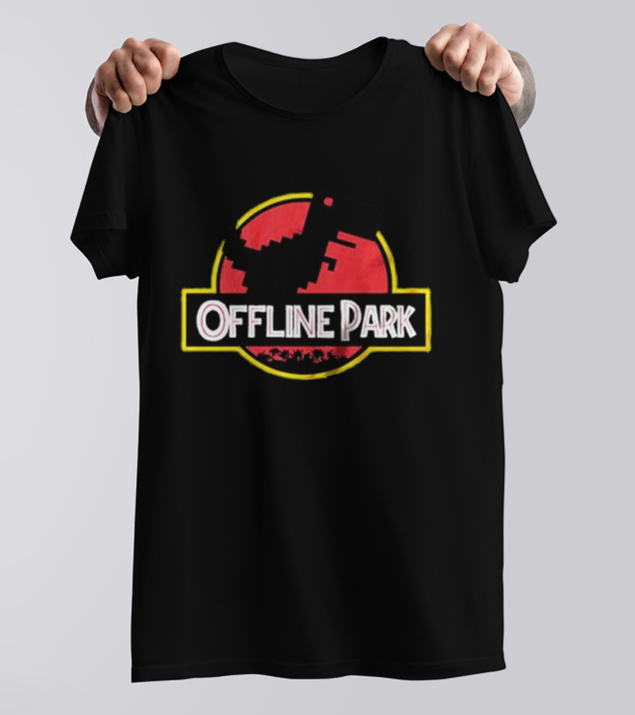Offline Park Dinosaur Pixel T-Shirt