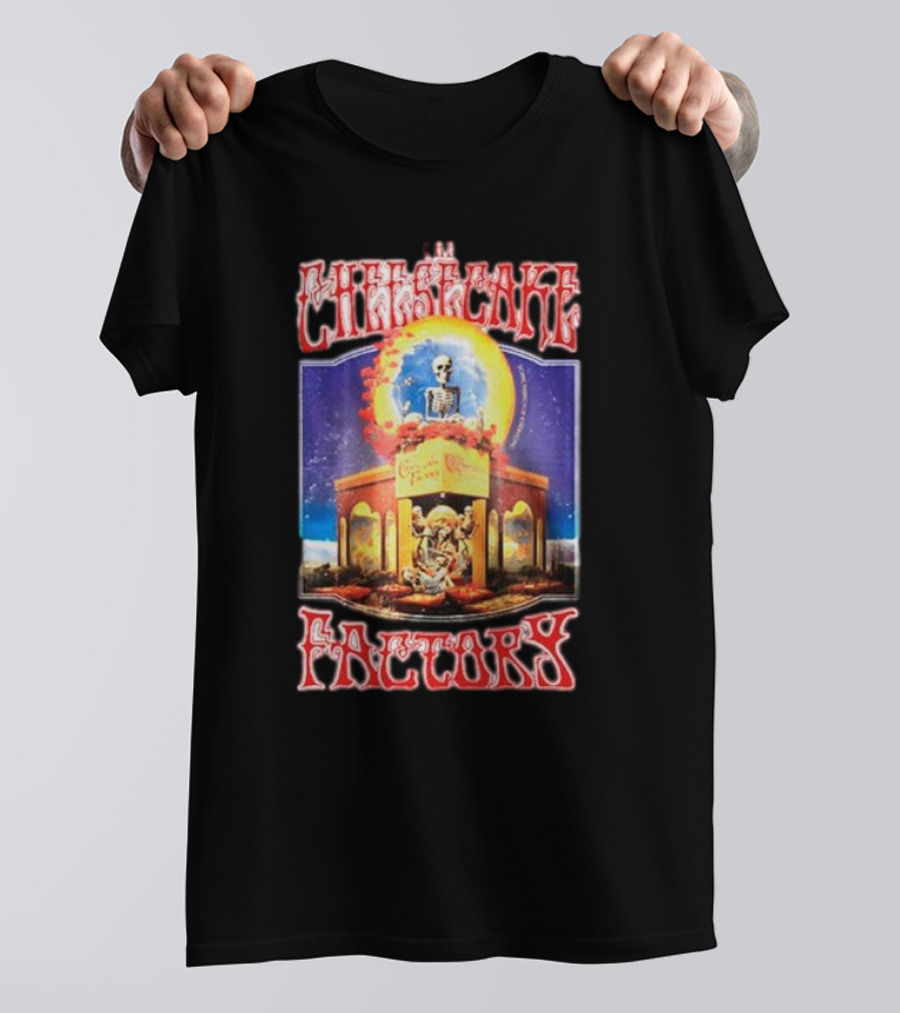 The Cheesecake Factory Grateful Dead Skeleton Cosmic Scene T-Shirt