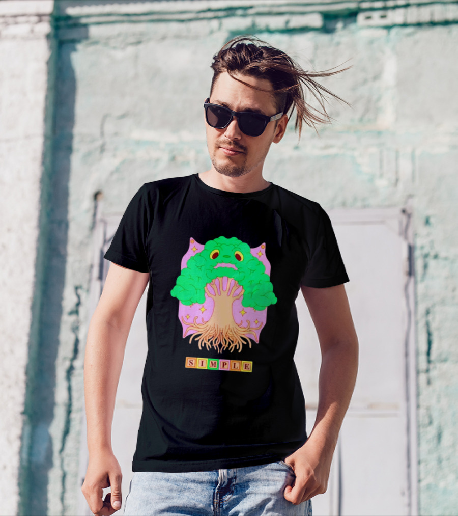 Simple Tree World Blocks Bright T-Shirt