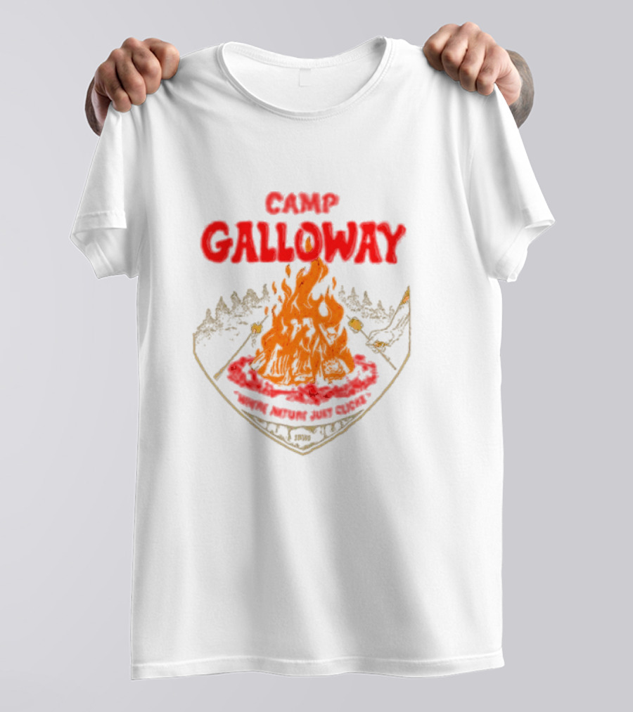 Camp Galloway When Nature Just Clicks 1985 Fire And Mountains T-Shirt