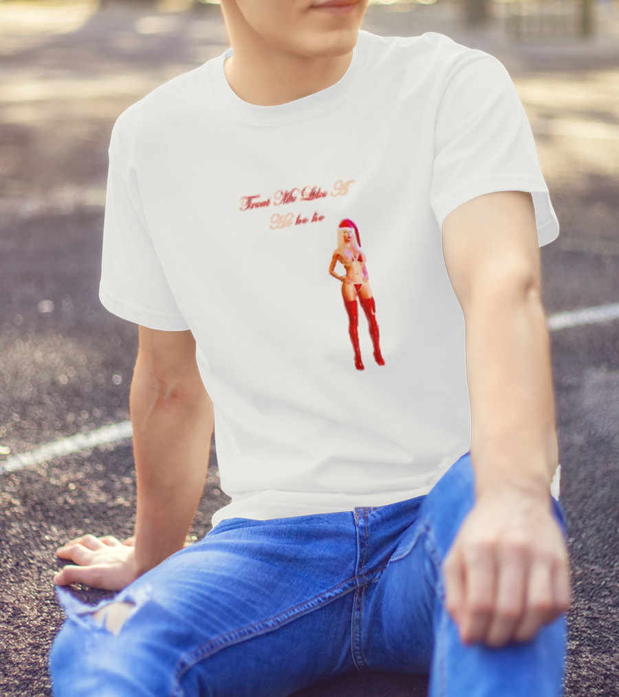 Treat Me Like A Ho Ho Ho Red Boots Santa Hat T-Shirt