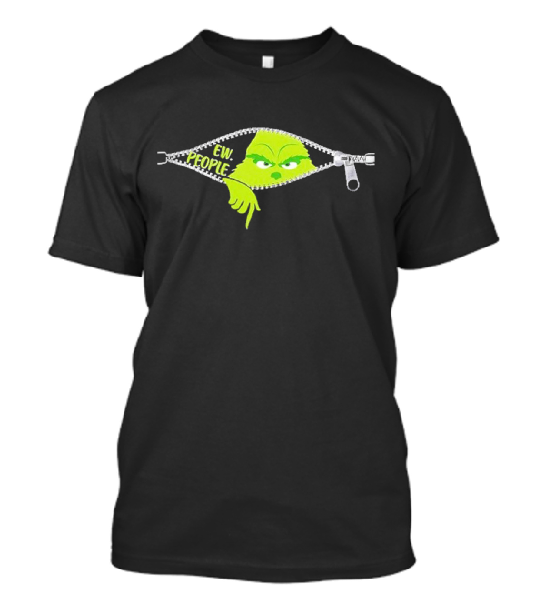 Ew People Grinch Zipper Christmas Mood T-Shirt