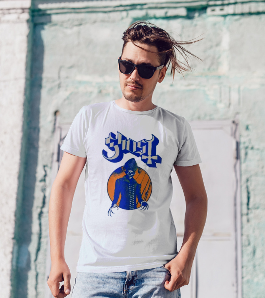 Ghost Band Blue Orange Skeleton Clown Raglan T-Shirt