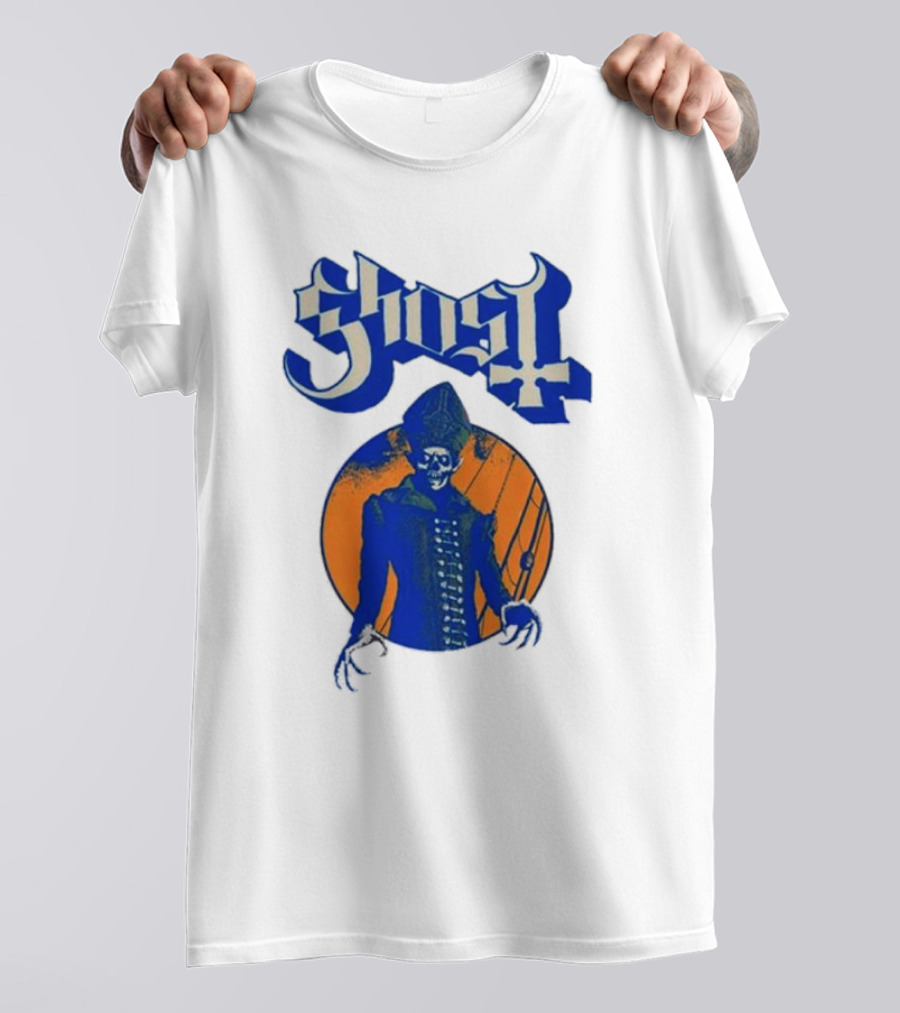 Ghost Band Blue Orange Skeleton Clown Raglan T-Shirt
