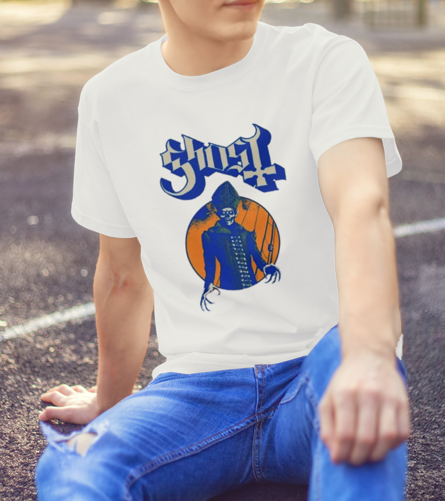 Ghost Band Blue Orange Skeleton Clown Raglan T-Shirt