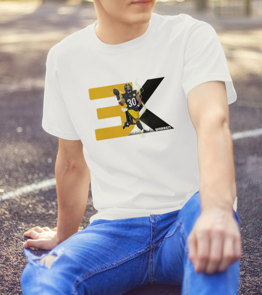 Jaylen Warren 3K 30 Pittsburgh Steelers T-Shirt