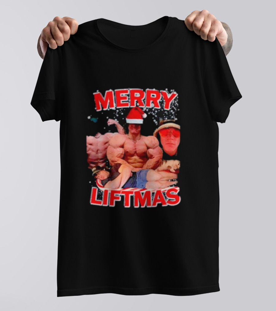 Merry Liftmas Sam Sulek Santa Memes Bodybuilding Humor T-Shirt