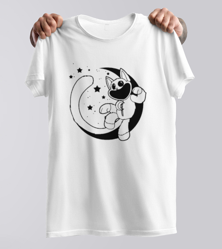 Catnap Moon Stars And Happy Cat Astronaut T-Shirt