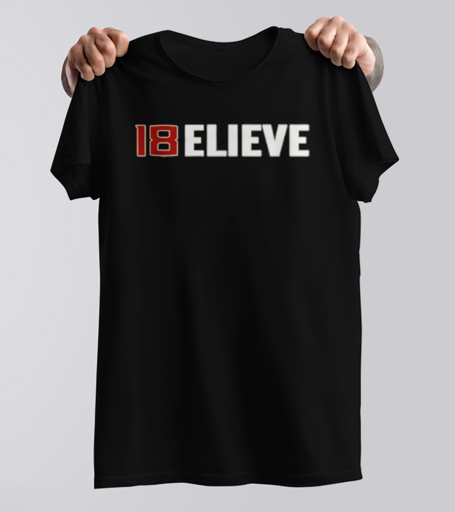 Jordan Travis 18 Believe Football Motivation T-Shirt