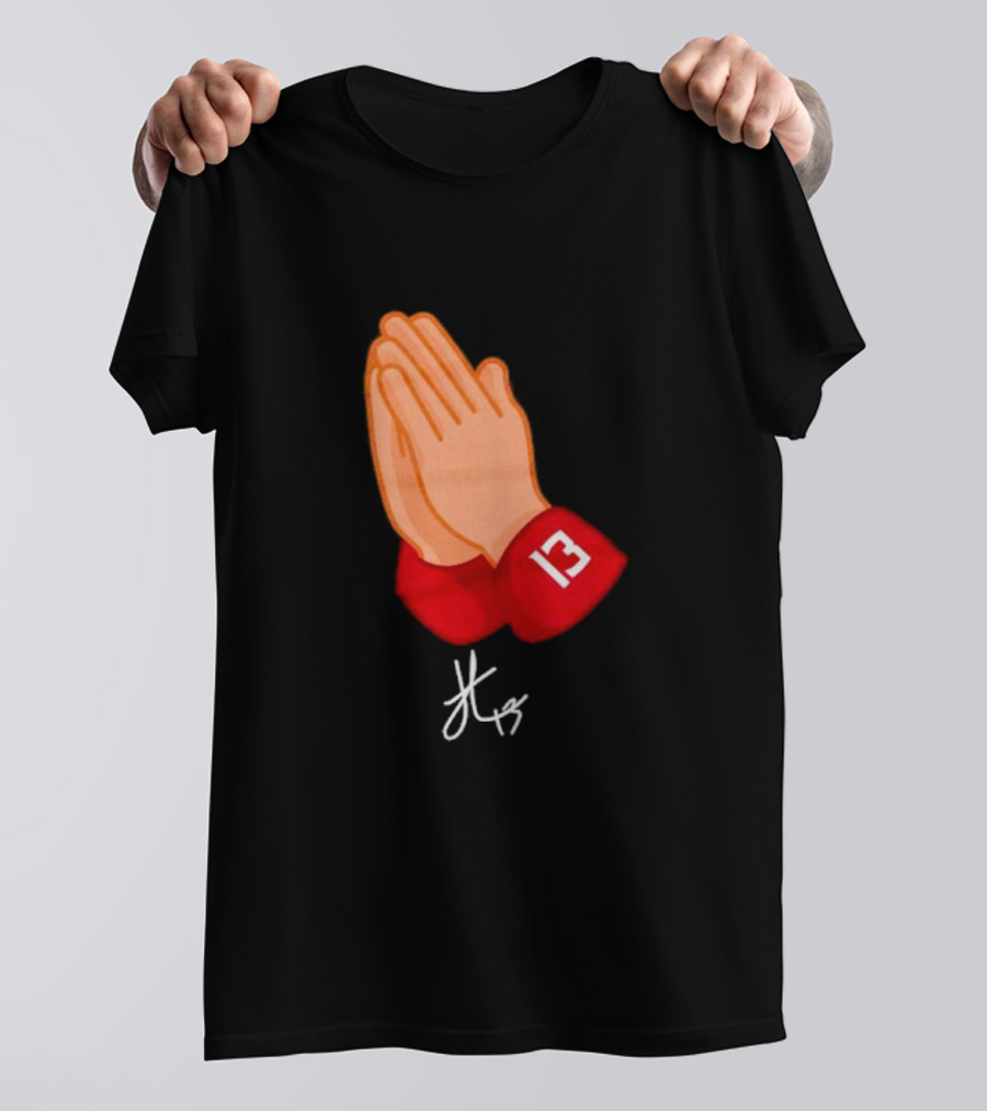 Jordan Travis College Praying Hand Number 13 T-Shirt