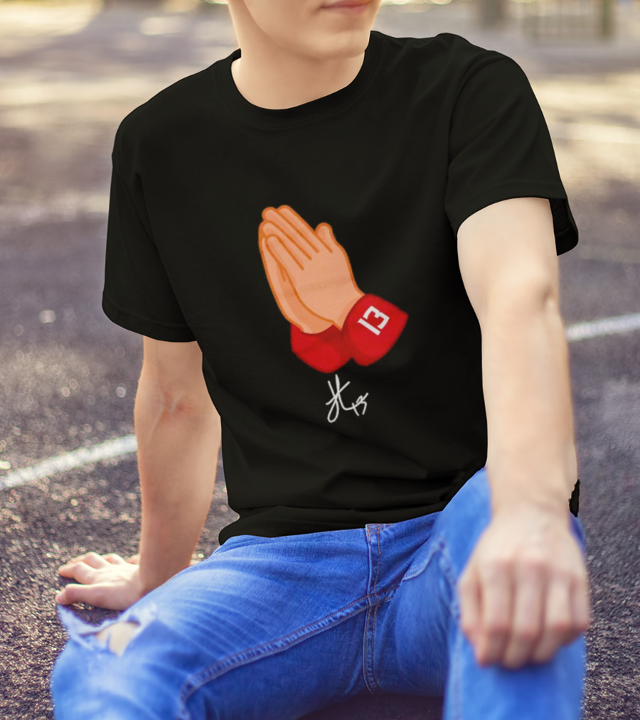 Jordan Travis College Praying Hand Number 13 T-Shirt