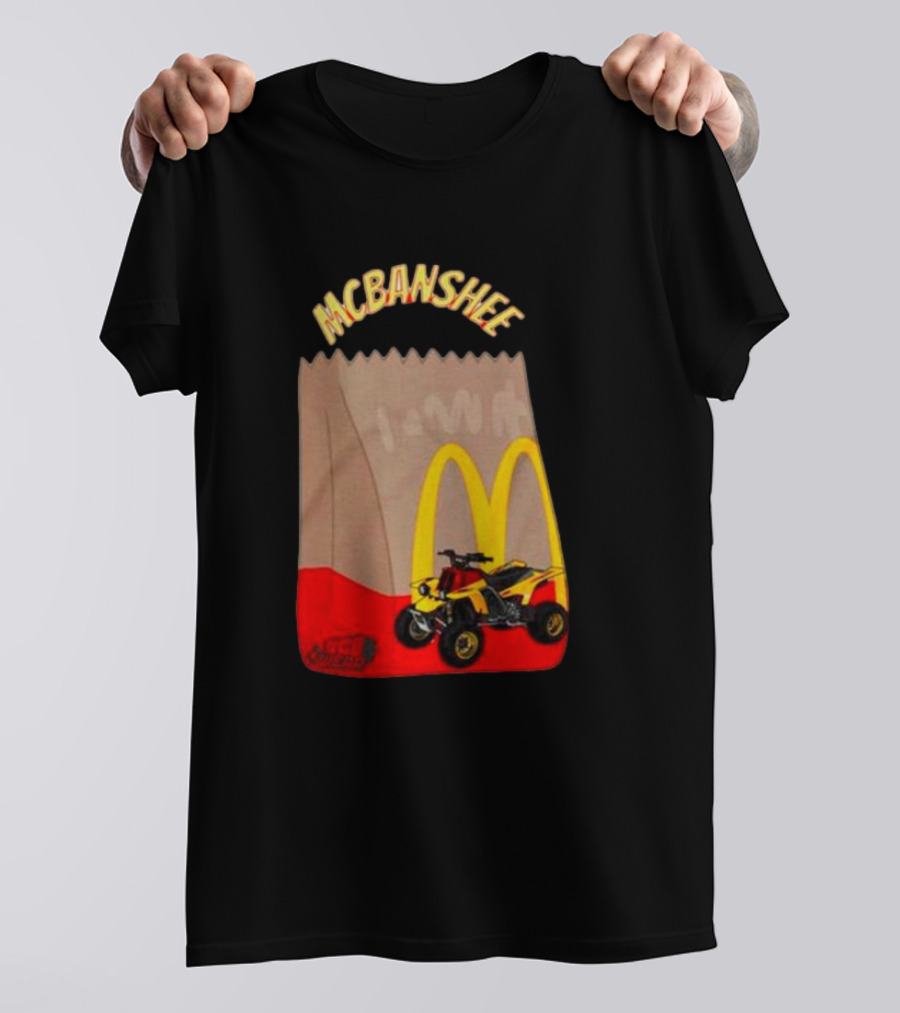 MCBANSHEE Logo Bag With Yellow Quad Bike And McDonald's Arches T-Shirt