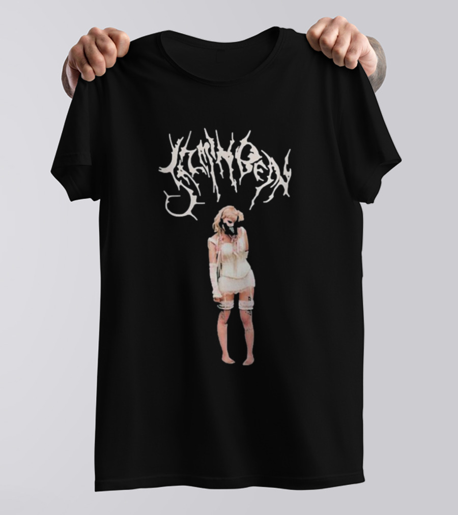 Jazmin Bean Distorted Logo With Grunge Style Doll-like Figure T-Shirt