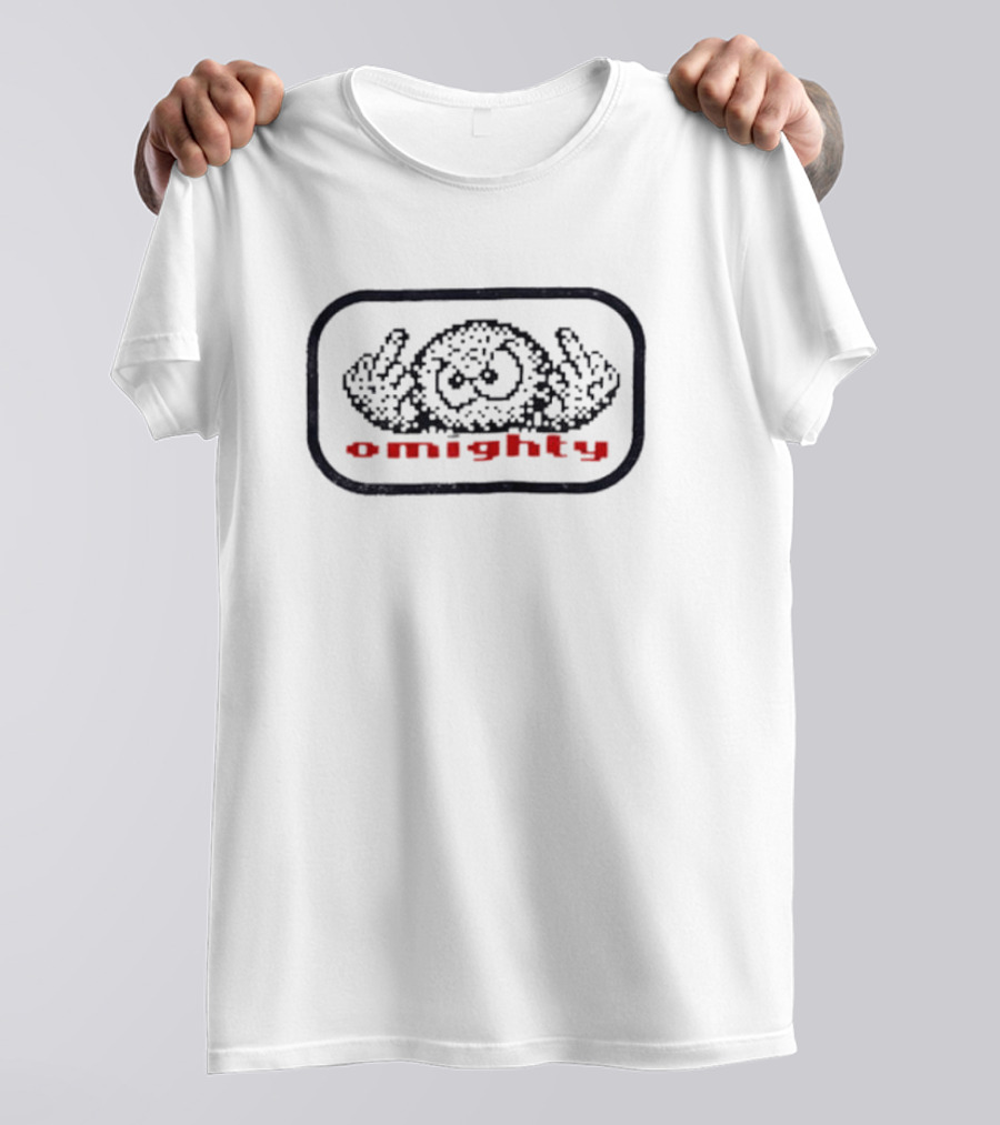 Omighty Double Middle Fingers Iconic Pixel T-Shirt