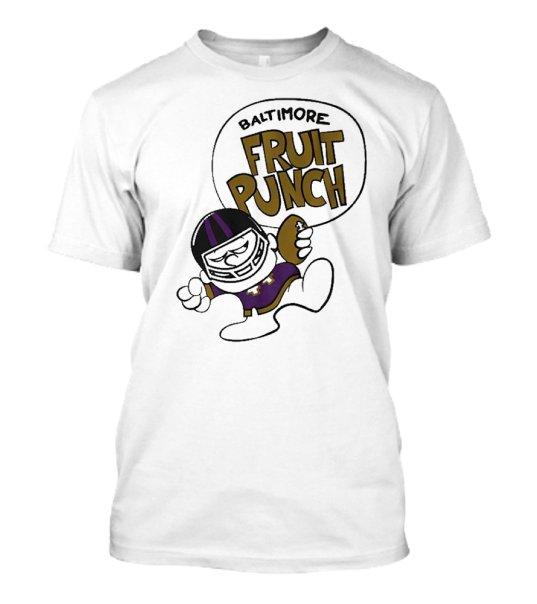 Baltimore Ravens Fruit Punch Football Cartoon Character T-Shirt