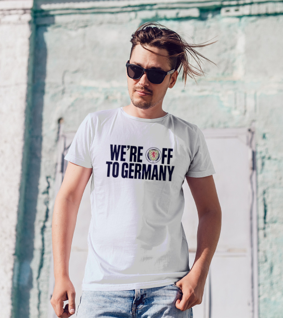 WE'RE OFF TO GERMANY Scotland Football Lion Emblem T-Shirt