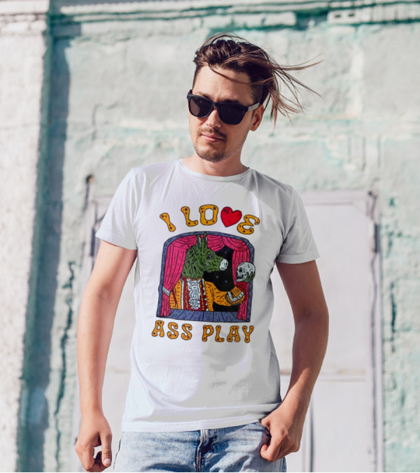 I Love Ass Play Donkey Theater Scene With Skull T-Shirt