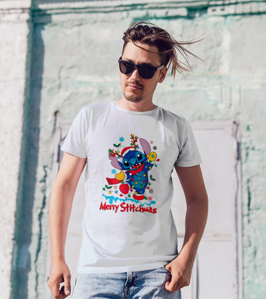 Merry Stitchmas Santa Merry Christmas Stitch T-Shirt