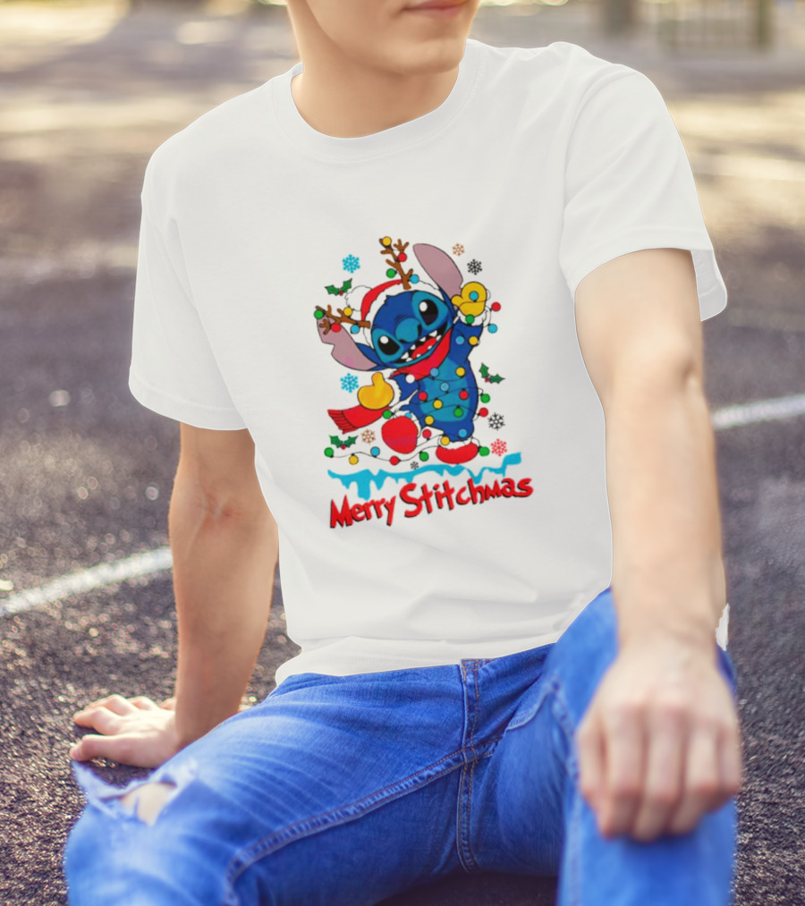 Merry Stitchmas Santa Merry Christmas Stitch T-Shirt