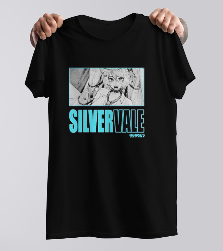 Silvervale サクラワルフ Vintage Manga Style Polaroid T-Shirt