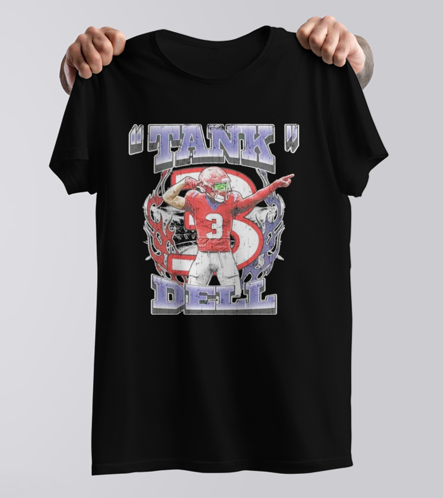 TANK Dell 3 Houston Texans Football Athlete T-Shirt