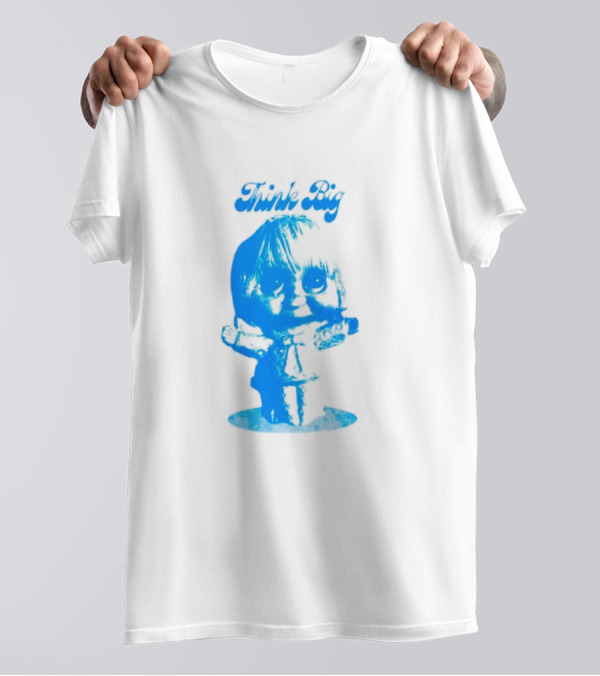 Think Big Blue Figurine With Large Eyes T-Shirt