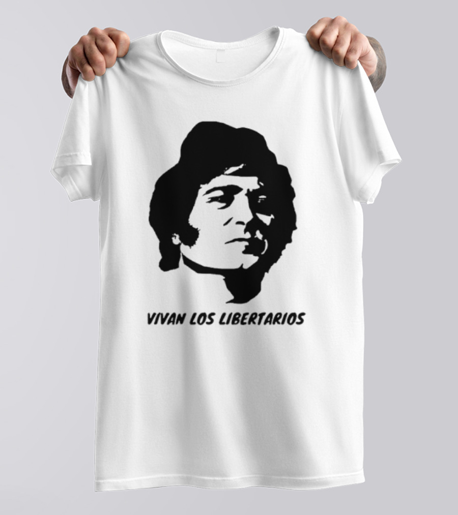 Vivan Los Libertarios Victor Jara Tribute Text T-Shirt