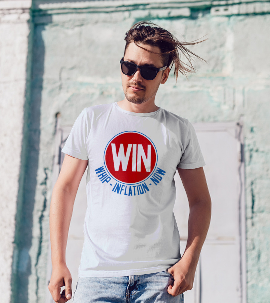 WIN Whip Inflation Now Retro Red Circle T-Shirt