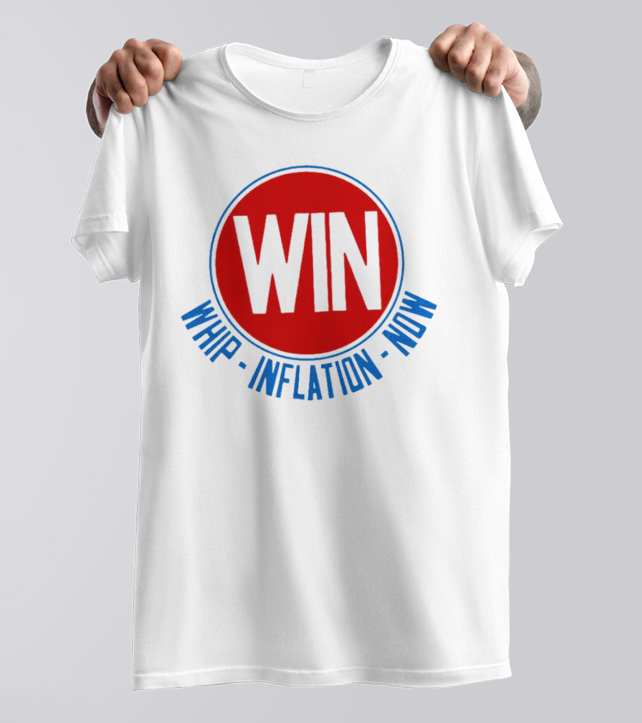 WIN Whip Inflation Now Retro Red Circle T-Shirt