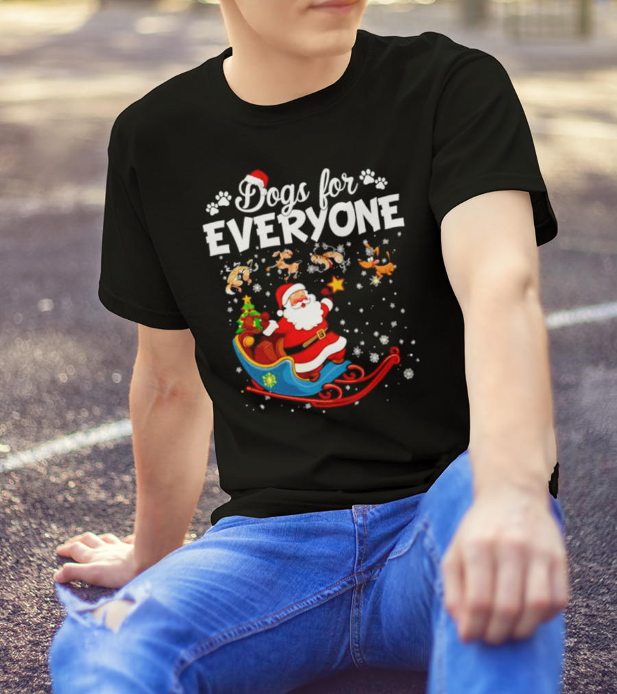 Dogs For Everyone Santa Claus Sled T-Shirt