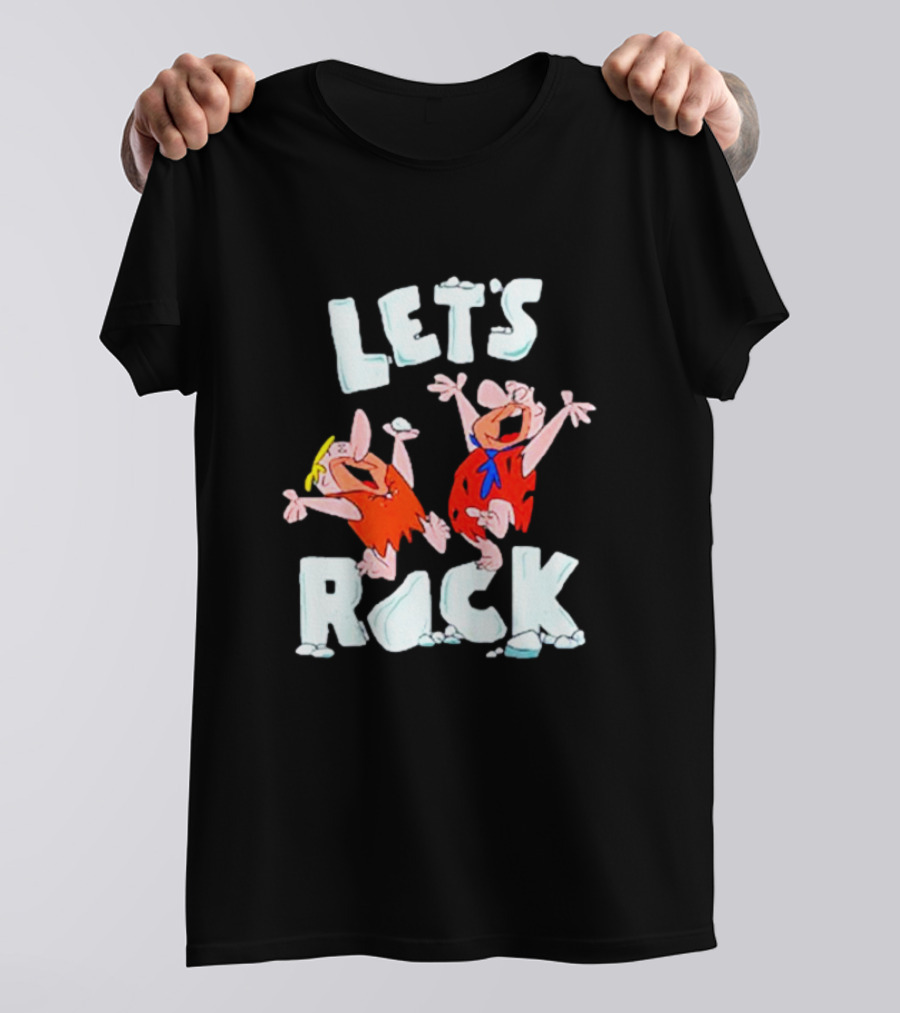 The Flintstones Let's Rock Fred And Barney Dancing T-Shirt