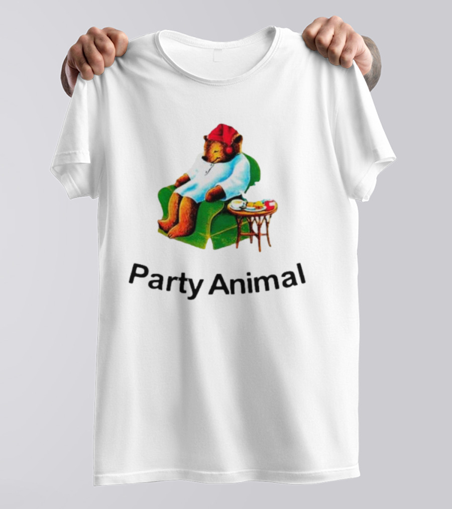 Bear In Red Hat And Robe Tea Party Animal T-Shirt