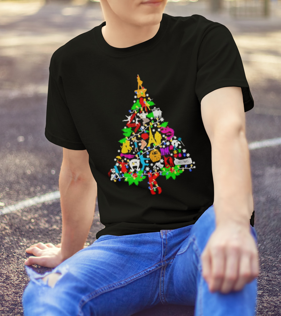 Broadway Musical Icons Christmas Tree T-Shirt