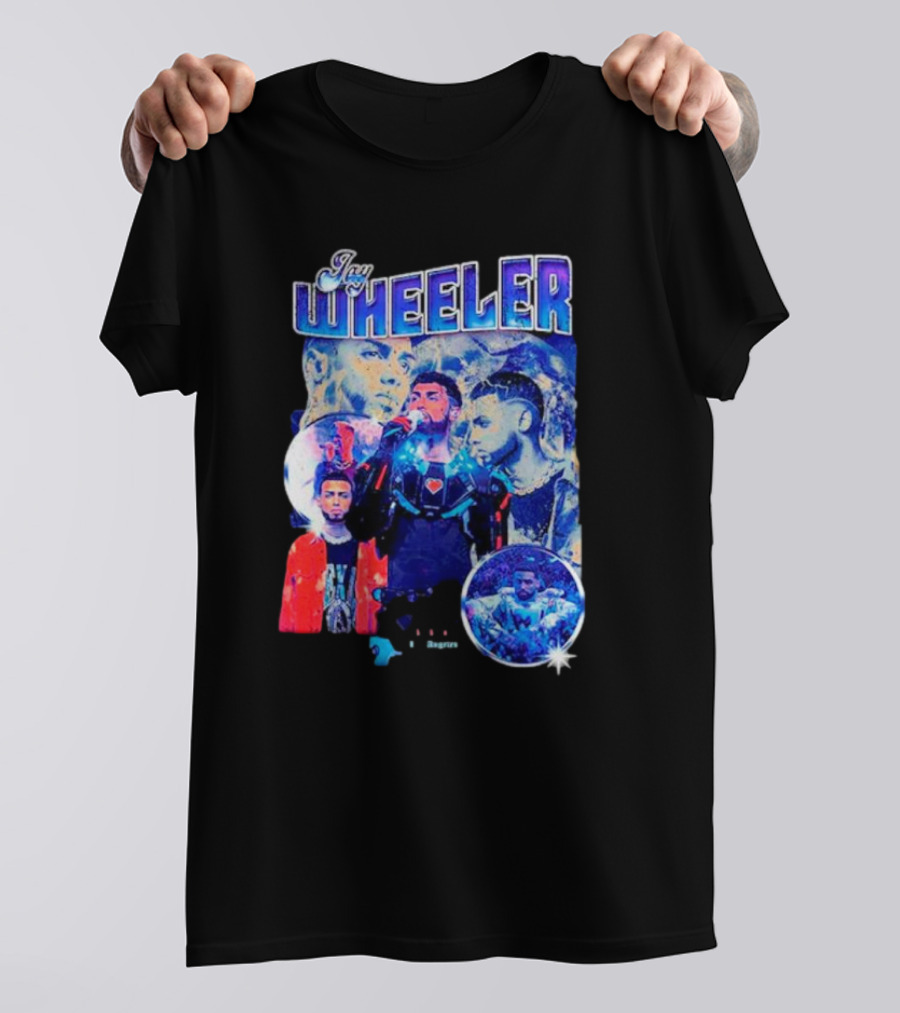 Jay Wheeler Multicolor Concert Collage And Portraits T-Shirt