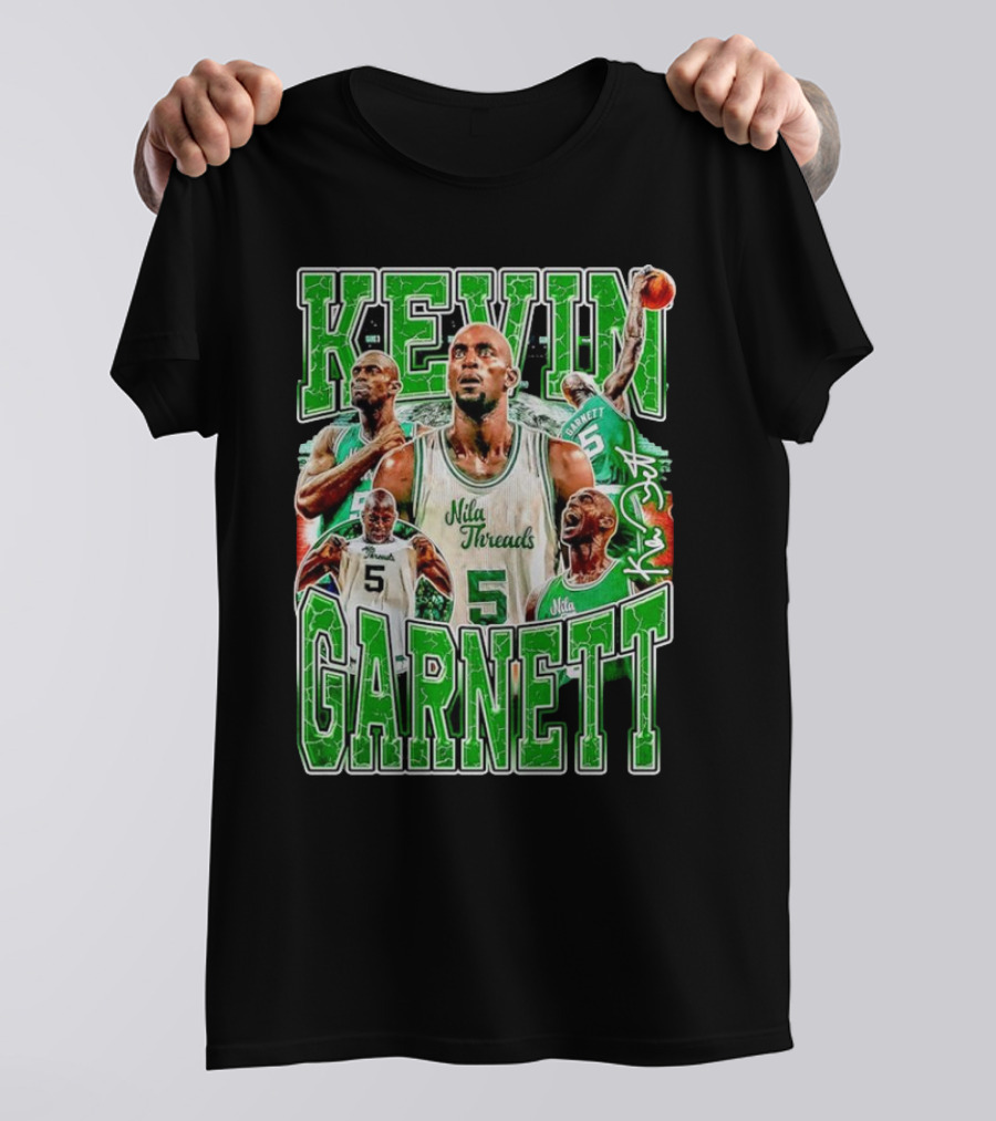 Kevin Garnett Boston Celtics Nila Threads Basketball Legend T-Shirt