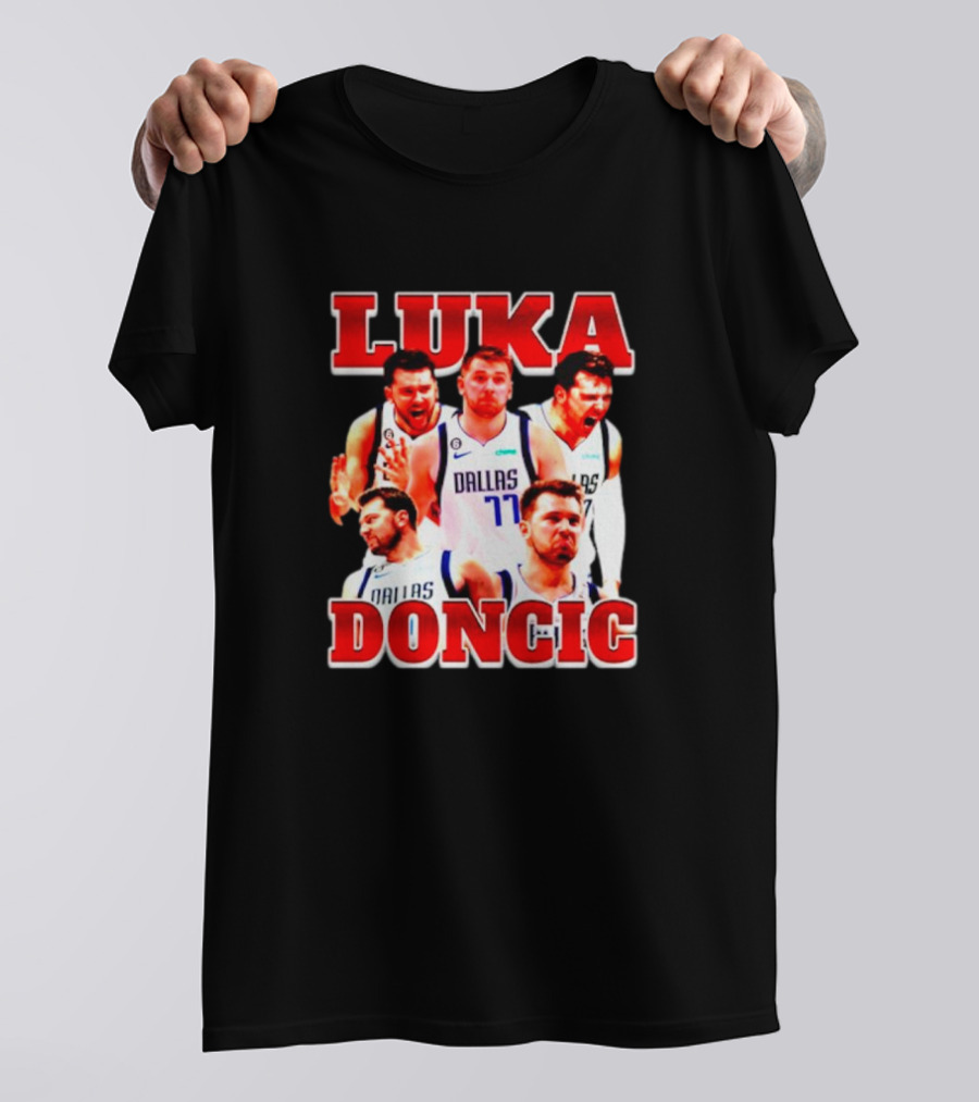 Luka Doncic Dallas Basketball Player Collage T-Shirt