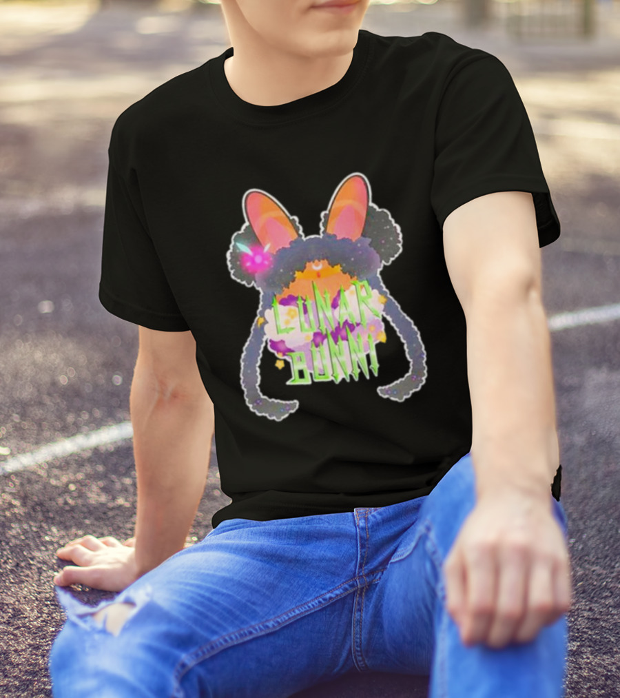 Gang Lunar Bunnii Psychedelic Neon Ears And Fur T-Shirt