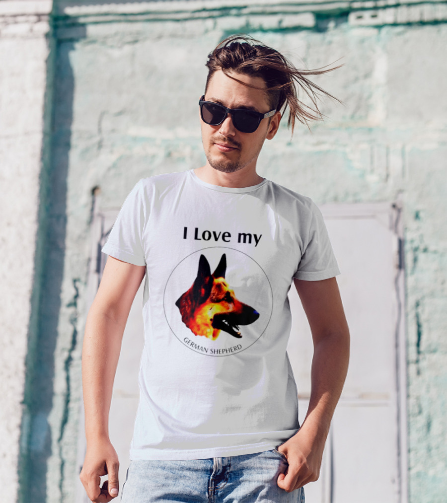 I Love My German Shepherd German Shepherd T-Shirt