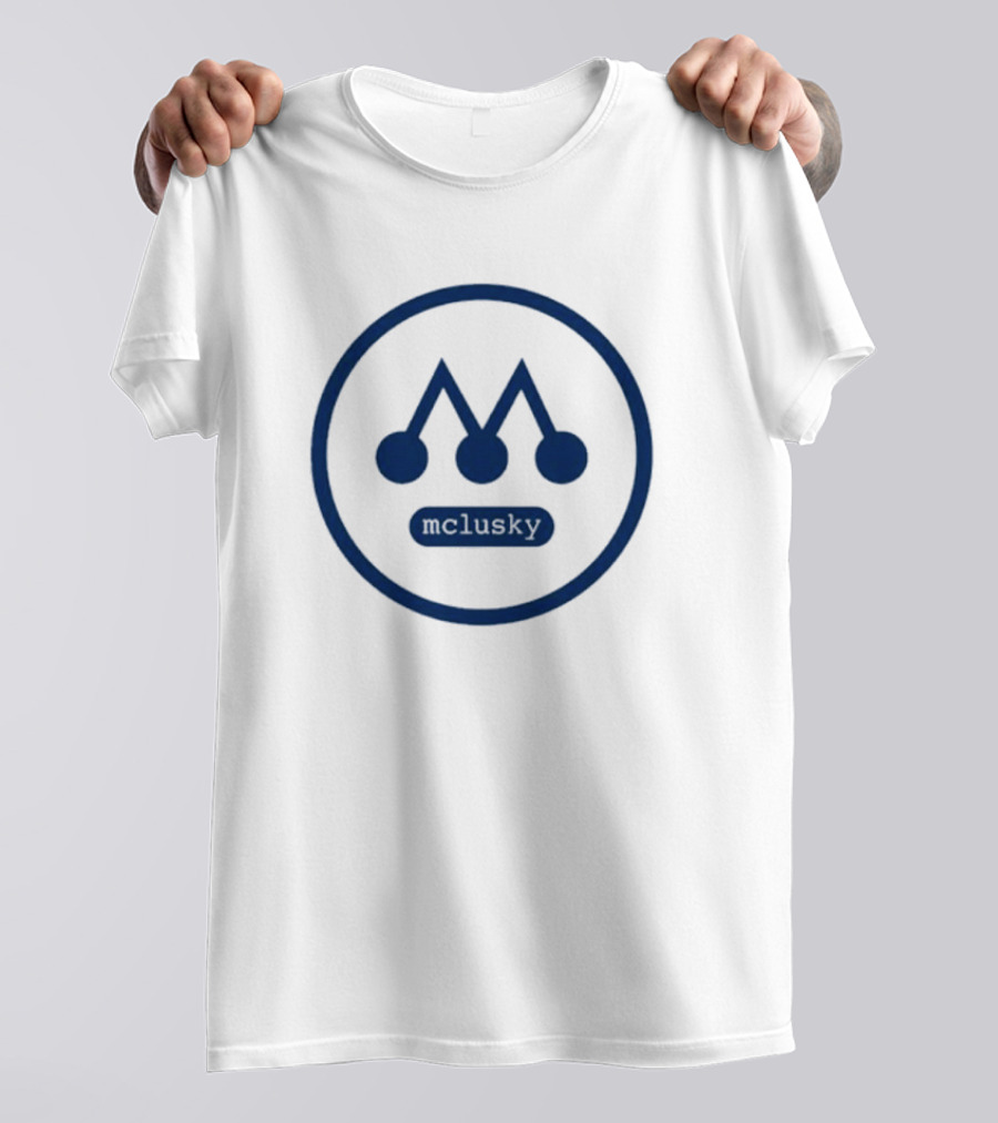 Mclusky Blue Crown Symbol With Dots T-Shirt