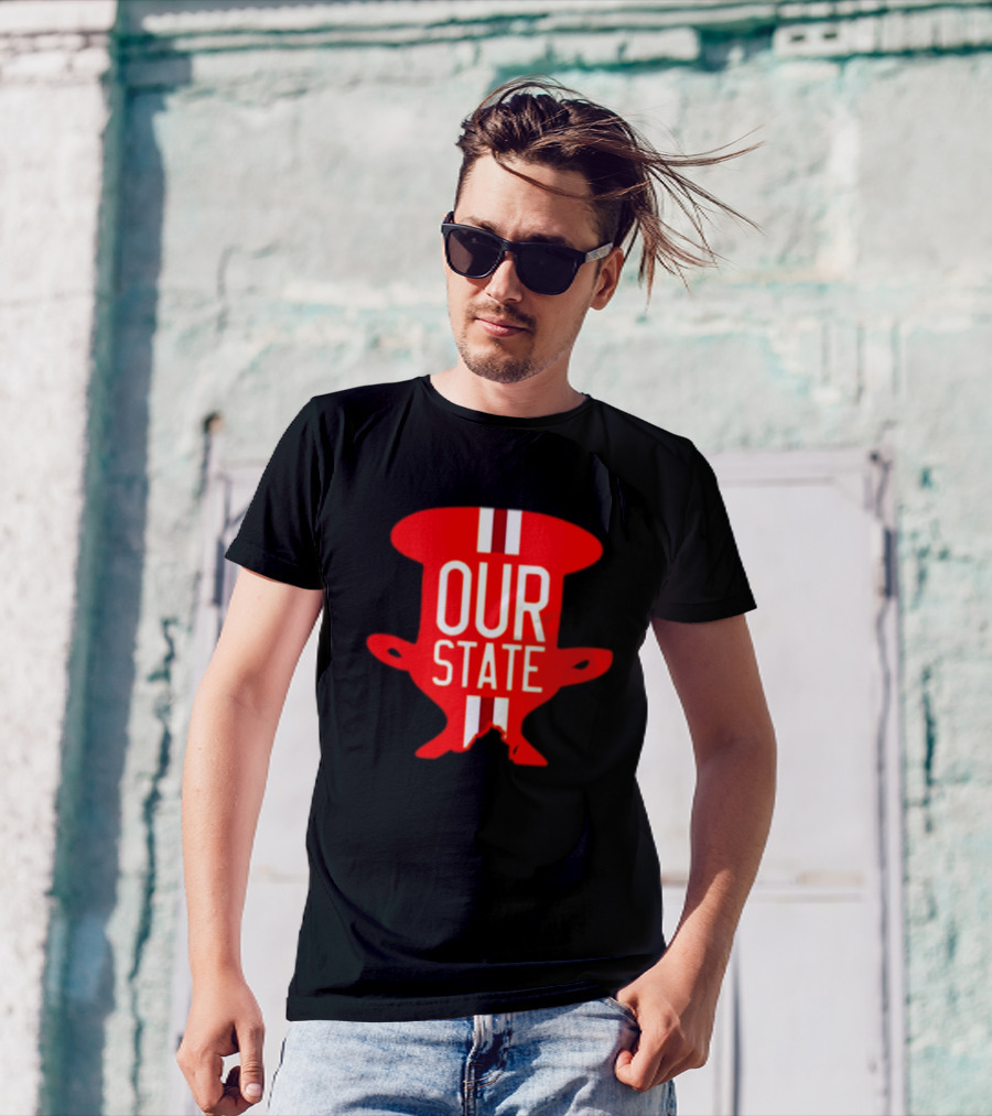 Our State Victory Celebration Red Trophy T-Shirt