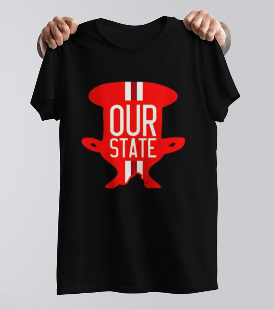 Our State Victory Celebration Red Trophy T-Shirt