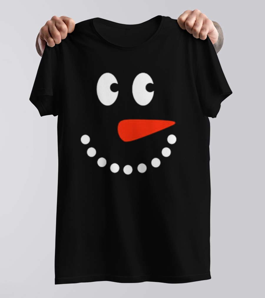 Snowman Face Christmas Holiday T-Shirt