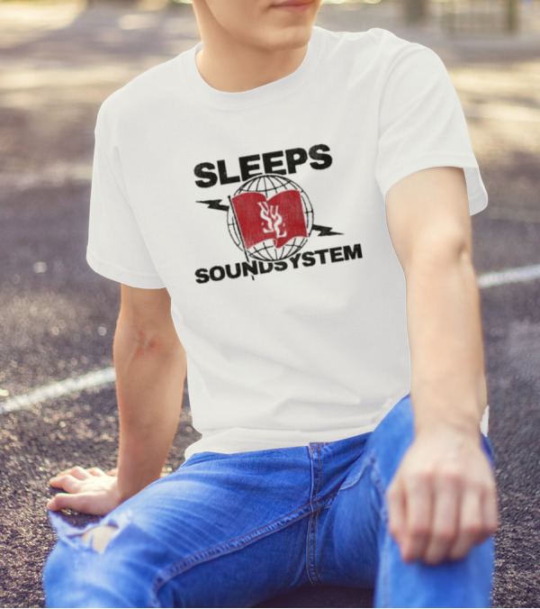 Sleeps Soundsystem Global Red Flag Emblem T-Shirt