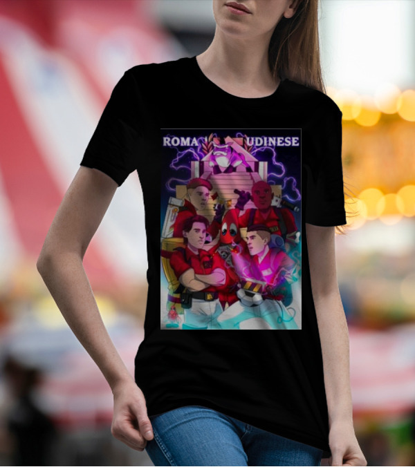 ROMA UDINESE Ghostbusters Crossover Soccer Team Remix T-Shirt