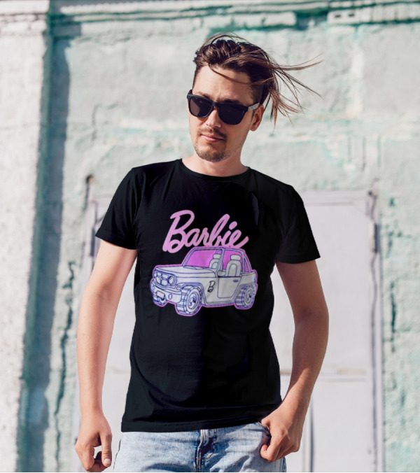 Barbie Beach Cruiser Car With Pink And White T-Shirt