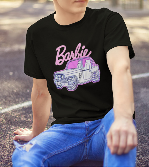 Barbie Beach Cruiser Car With Pink And White T-Shirt