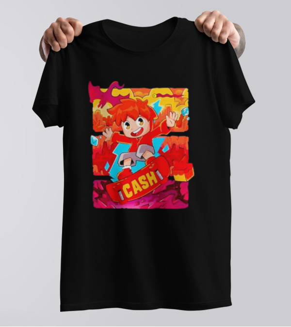 Cash And Nico Cash Red Hot Adventure With Skateboard And Dragons T-Shirt