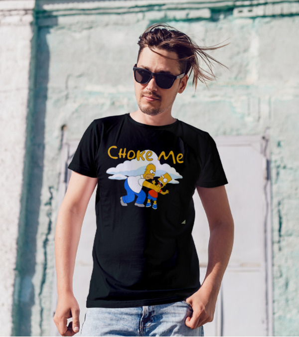 The Simpson Choke Me Bart Cloud Scene T-Shirt